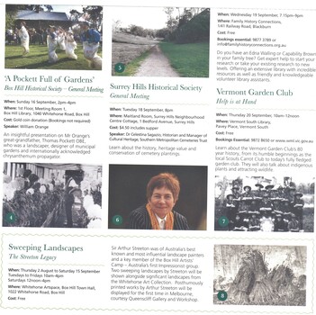 A leaflet listing the City of Whitehorse Heritage Week 2018 activities.