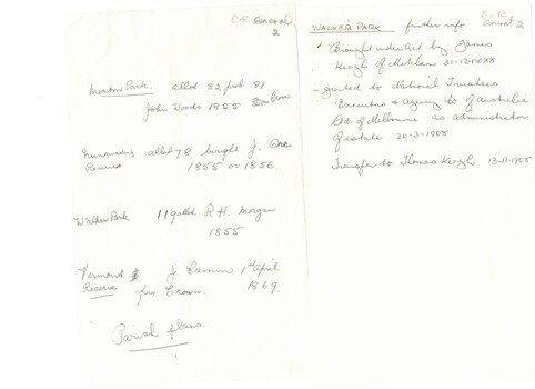 Physical description  Transfer of land to Shire Blackburn and Mitcham for use as Morton Park, 3 June 1927; 