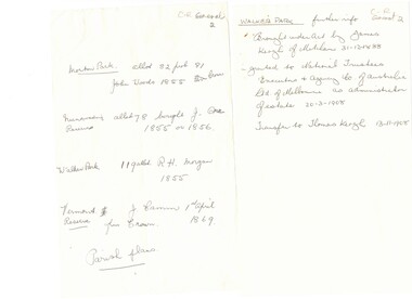 Physical description  Transfer of land to Shire Blackburn and Mitcham for use as Morton Park, 3 June 1927; 