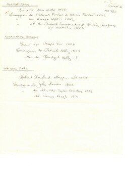 Physical description  Transfer of land to Shire Blackburn and Mitcham for use as Morton Park, 3 June 1927; 