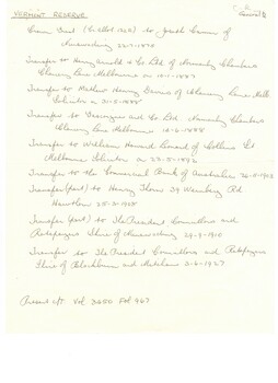 Physical description  Transfer of land to Shire Blackburn and Mitcham for use as Morton Park, 3 June 1927; 