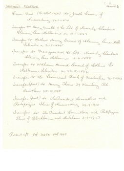 Physical description  Transfer of land to Shire Blackburn and Mitcham for use as Morton Park, 3 June 1927; 