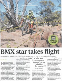 Harvey Brooks, the Whitehorse Leader Junior Sport Star, has been combining BMX racing - he is the Australian eight-year-old champion- and mountain bike racing.