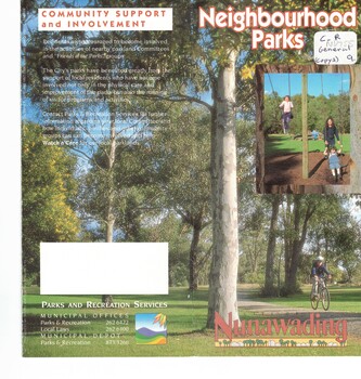 Neighbourhood Parks [brochure] issued by Parks and Recreation Services, 