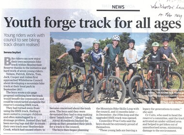 Bike riders can now enjoy their own mountain bike track within the Heatherdale Reserve after working with the Whitehorse Council.