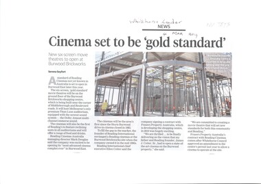 A six-screen movie theatre is being built on the ground floor at 78 Middleborough Road. Burwood East 