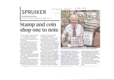 Tom Jenkins opened the Australian Stamp and Coin Company at Forest Hill Chase 24 years ago