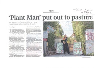 Article, Plant Man, 2019
