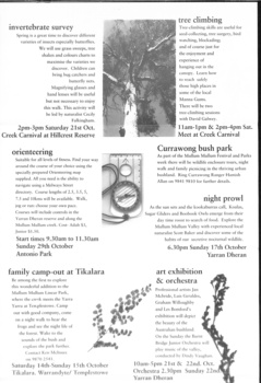 Activities for the festival.