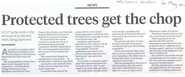 VCAT battle ends for the removal of six protected trees being approved at 203, Canterbury Road, Blackburn to make way for four townhouses.