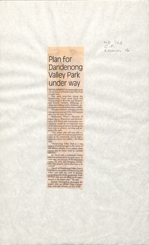 Plan for Dendenong Valley Park underway.