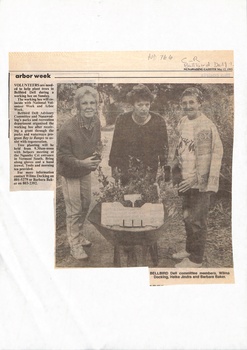 Photo of committee members on the planting of Bellbird Dell.