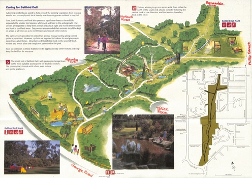 Map showing route to Bellbird Dell.