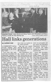 'Hall links generations', by Larissa Ham