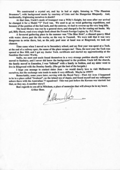 Arthur Rose's account of his life in Mitcham - page 3