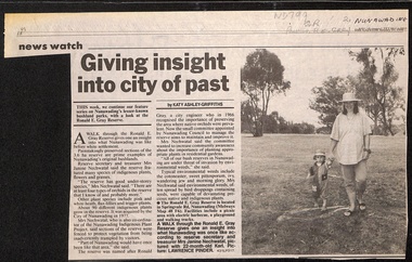 'Giving insight into city of past' by Katy Ashley-Griffiths.  