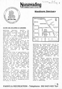 Wandinong Sanctuary: history and development of Wandinong.