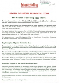 City of Nunawading: review of special residential zone.  Page 1