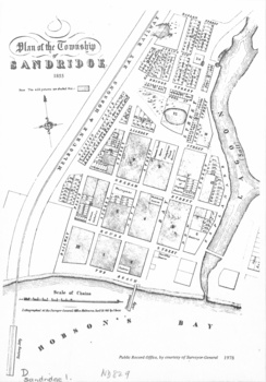 Collection of reproductions issued by the Public Record Office in 1978 - Township of Sandridge, 1855.