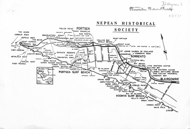 Map of Point Nepean showing historical sites,