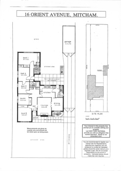 Layout plan for 16 Orient Avenue, Mitcham.