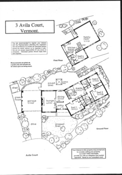 Layout plan for 3 Avila Court, Vermont.