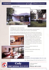 Auction of a 1960's weatherboard house on 19 December 1998.