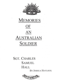 Photograph - School Project, Memories of an Australian Soldier, 1/06/1997 12:00:00 AM