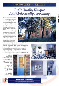 House for auction -13, Orian Street Vermont.
