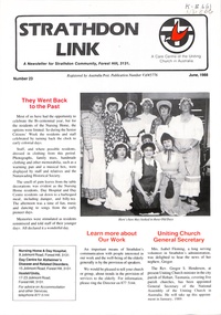 Newsletter of Strathdon Community covering activities and staff news. Number 23, June 1988.