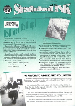 Newsletter of Strathdon Community covering activities and staff news.