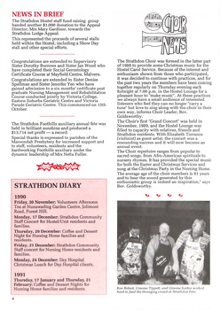 Newsletter of Strathdon Community covering activities and staff news -page 4. 