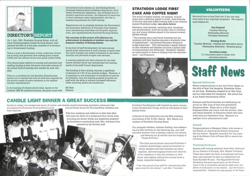 Newsletter of Strathdon Community covering activities and staff news - page 2 and 3