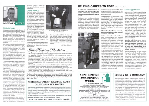 Newsletter of Strathdon Community covering activities and staff news - page 3 and 4   