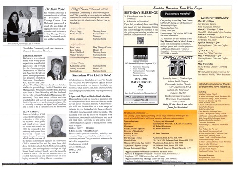 Newsletter of Strathdon Community covering activities and staff news - page 5 and 6.  