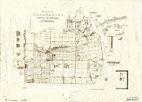 Parish of Nunawading, County of Bourke showing land acquired under Closer Settlement Acts [C 1887] 