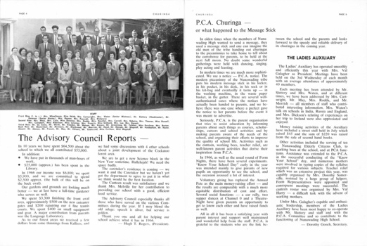 1966 school magazine of Nunawading High School.  Pg 4-5