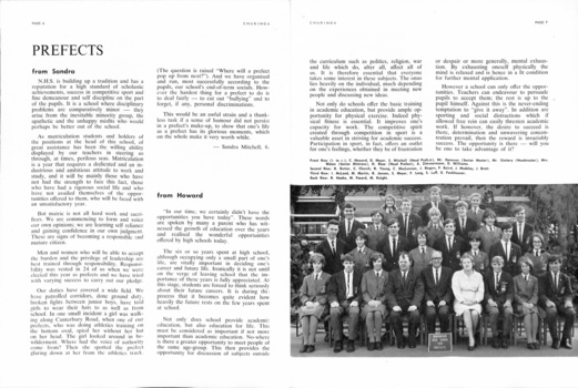 1966 school magazine of Nunawading High School.  Pg 6-7