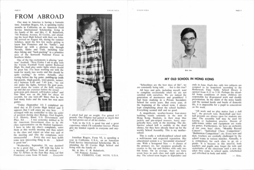 1966 school magazine of Nunawading High School.  Pd 8-9