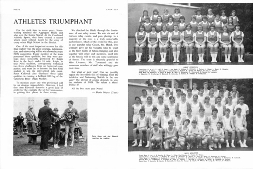 1966 school magazine of Nunawading High School.  Pg 16-17