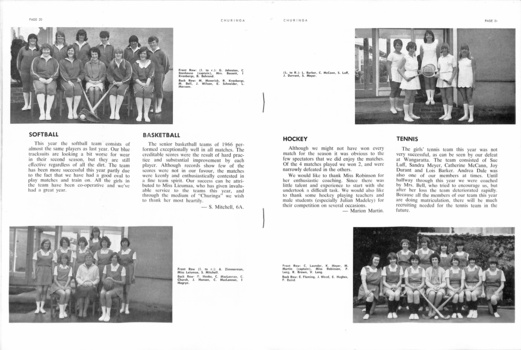1966 school magazine of Nunawading High School.  Pg 18-19