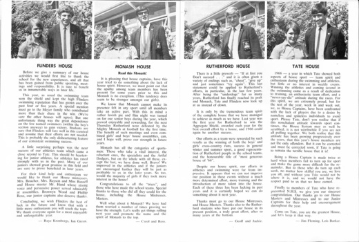 1966 school magazine of Nunawading High School.  Pg 24-25