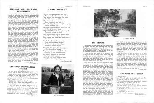 1966 school magazine of Nunawading High School.  Pg 30-31