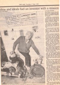 Newspaper, Ideas and ideals fuel an inventor with a mission, 1/05/1990 12:00:00 AM
