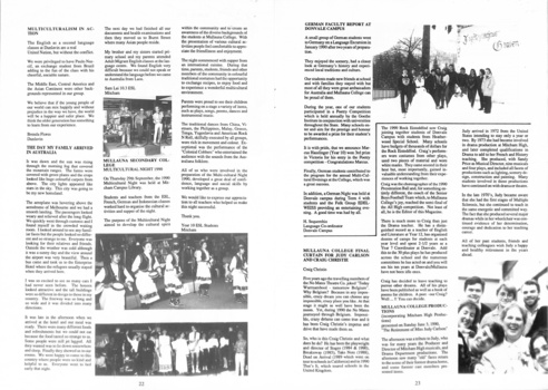 School magazine of Mullauna Secondary College.  PG 12