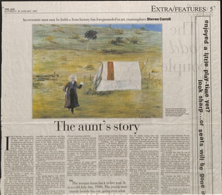 Article discussing authenticity of painting entitled 'Woman and Tent' 