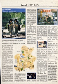 Brief history of Forest Hill and facilities available to residents.