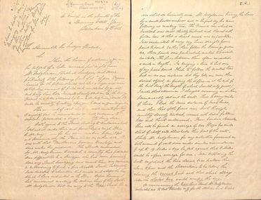 Letter of resignation, 19 December 1854, from W. Bennett Hull to the Surveyor General .