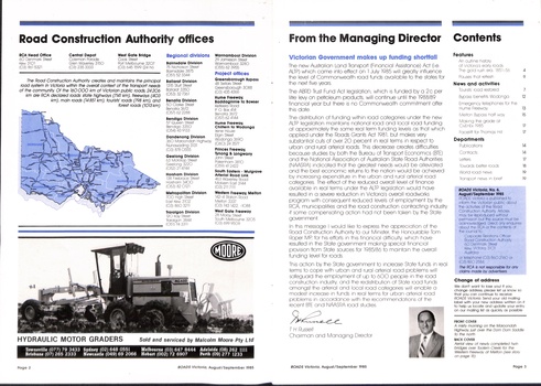 Issue of Roads Victoria  August / September 1985 