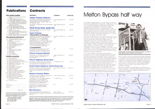 Issue of Roads Victoria  August / September 1985 